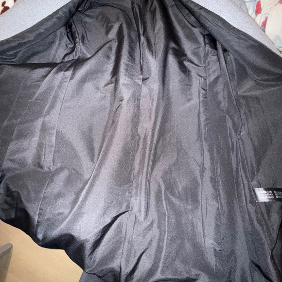 Zara Grey Tailored Wool-Blend Single-Breasted Coat - Picture 3 of 8